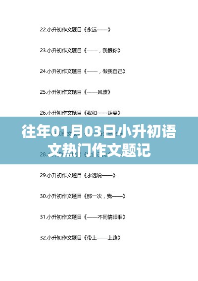 小升初語文熱門作文題記精選解析