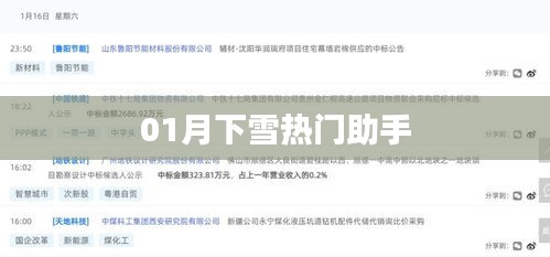 冬季熱門助手，一月雪落助手