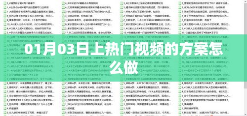 熱門視頻方案制作攻略，從策劃到實(shí)施