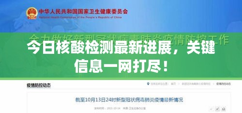 今日核酸檢測(cè)最新進(jìn)展，關(guān)鍵信息一網(wǎng)打盡！