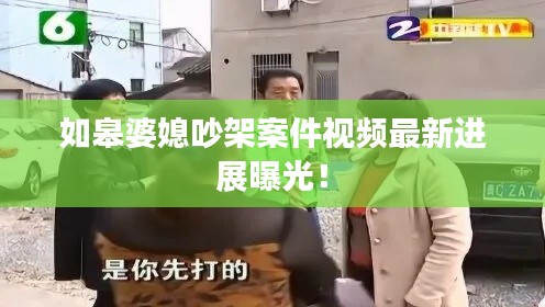 如皋婆媳吵架案件視頻最新進展曝光！