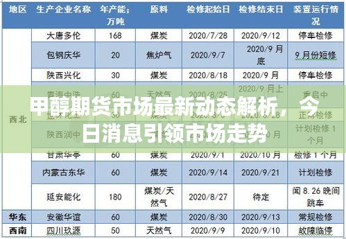 甲醇期貨市場最新動態(tài)解析，今日消息引領(lǐng)市場走勢
