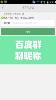 百度群聊昵稱，個性文化碰撞，獨特標(biāo)簽展現(xiàn)