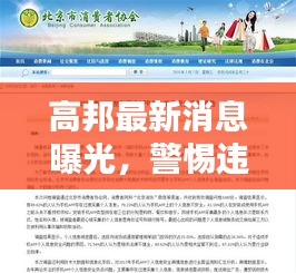 高邦最新消息曝光，警惕違法犯罪信息，全面解析查詢表！