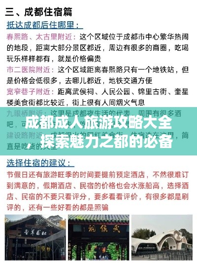 成都成人旅游攻略大全，探索魅力之都的必備指南！
