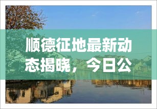 順德征地最新動態(tài)揭曉，今日公告刷新征地進展！