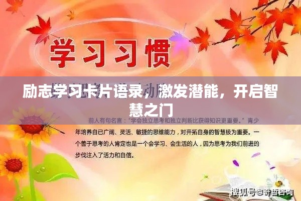 勵志學(xué)習卡片語錄，激發(fā)潛能，開啟智慧之門