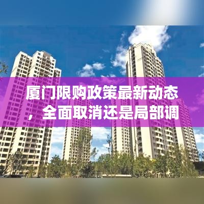廈門限購政策最新動(dòng)態(tài)，全面取消還是局部調(diào)整？最新消息解讀！