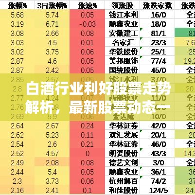 白酒行業(yè)利好股票走勢解析，最新股票動態(tài)一網(wǎng)打盡！