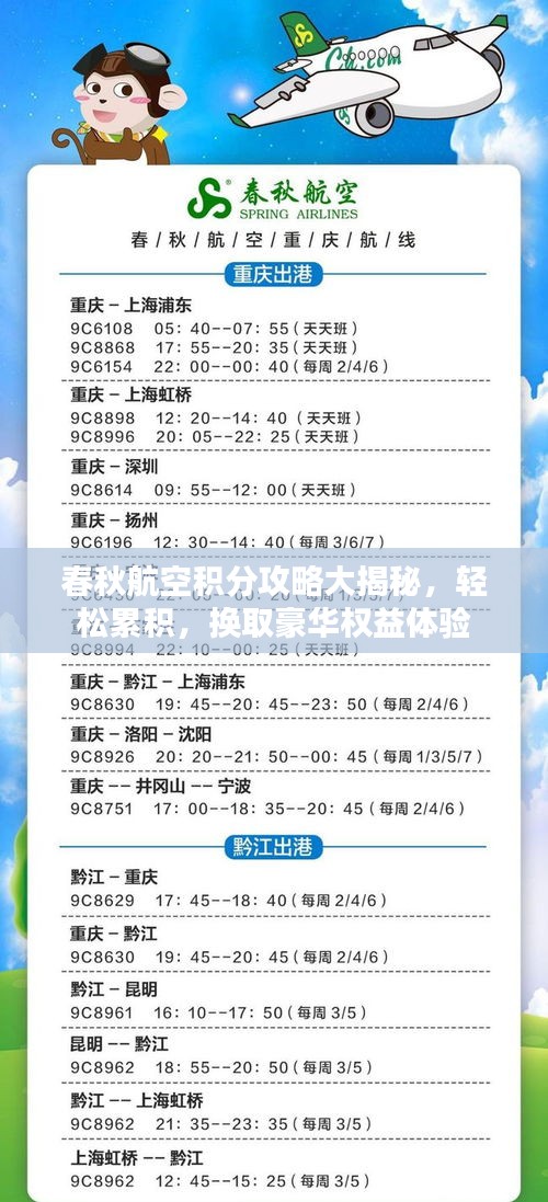春秋航空積分攻略大揭秘，輕松累積，換取豪華權(quán)益體驗