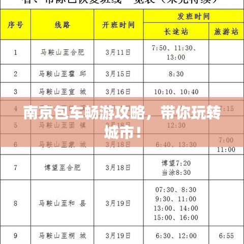南京包車暢游攻略，帶你玩轉城市！