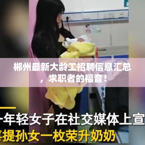 郴州最新大齡工招聘信息匯總，求職者的福音！