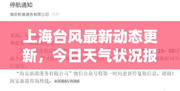 上海臺風(fēng)最新動態(tài)更新，今日天氣狀況報告