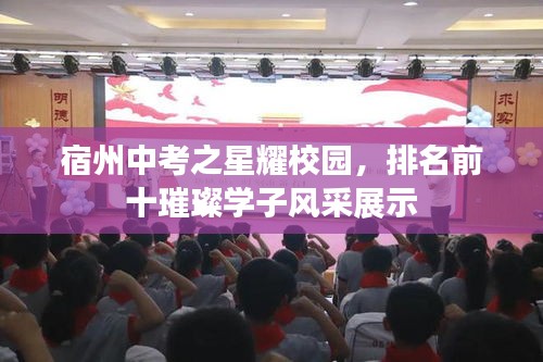 宿州中考之星耀校園，排名前十璀璨學(xué)子風(fēng)采展示