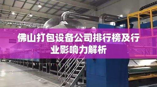 佛山打包設備公司排行榜及行業(yè)影響力解析