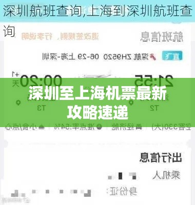 深圳至上海機(jī)票最新攻略速遞