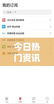 今日熱門資訊，最新消息一網(wǎng)打盡