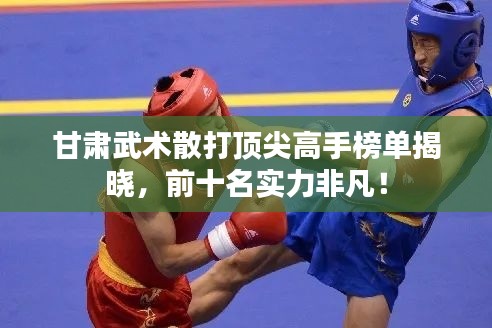 甘肅武術(shù)散打頂尖高手榜單揭曉，前十名實力非凡！