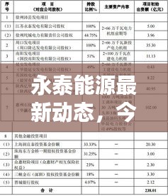 永泰能源最新動(dòng)態(tài)，今日新聞報(bào)道更新匯總