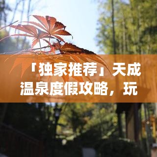 「獨(dú)家推薦」天成溫泉度假攻略，玩轉(zhuǎn)溫泉?jiǎng)俚兀M享舒適之旅！