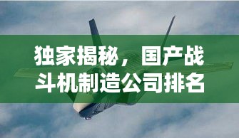 獨家揭秘，國產(chǎn)戰(zhàn)斗機制造公司排名榜單！