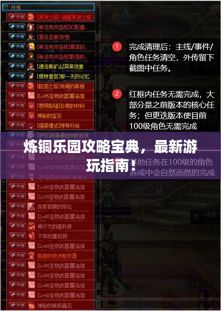 煉銅樂園攻略寶典，最新游玩指南！