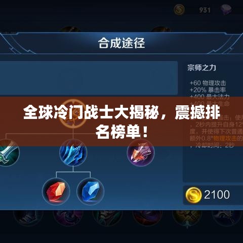 全球冷門戰(zhàn)士大揭秘，震撼排名榜單！