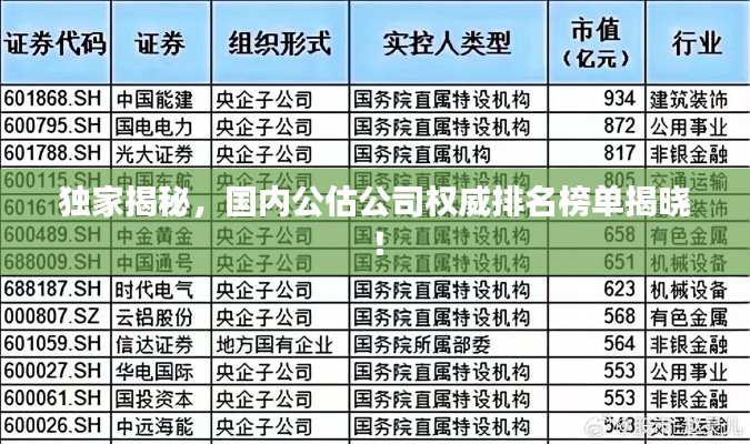 獨(dú)家揭秘，國(guó)內(nèi)公估公司權(quán)威排名榜單揭曉！