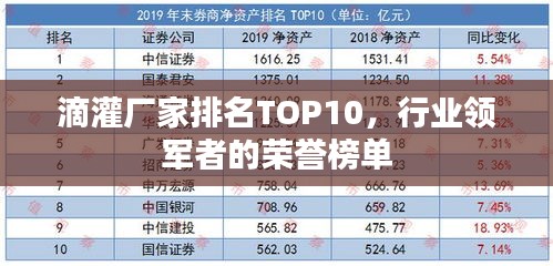 滴灌廠家排名TOP10，行業(yè)領(lǐng)軍者的榮譽(yù)榜單