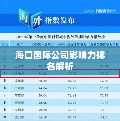海口國際公司影響力排名解析