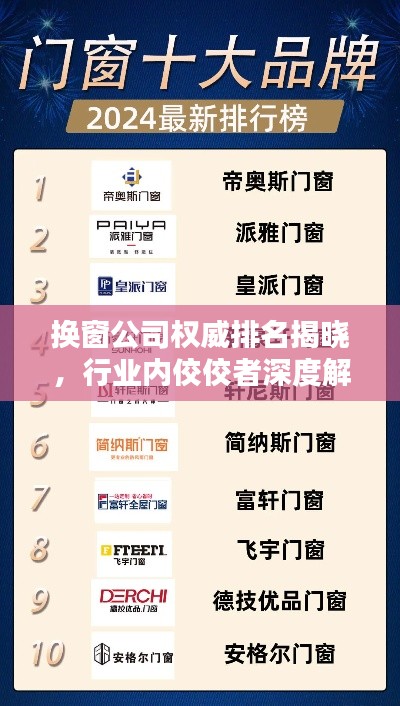 換窗公司權(quán)威排名揭曉，行業(yè)內(nèi)佼佼者深度解析！