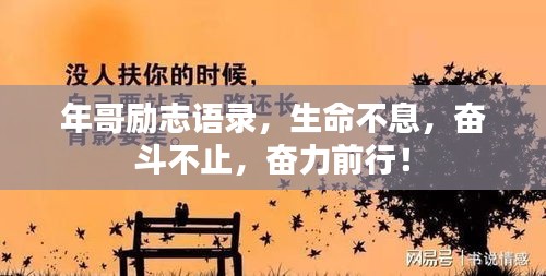 年哥勵志語錄，生命不息，奮斗不止，奮力前行！