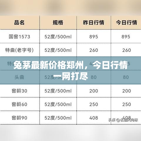 兔茅最新價格鄭州，今日行情一網打盡