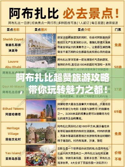 阿布扎比超贊旅游攻略，帶你玩轉(zhuǎn)魅力之都！