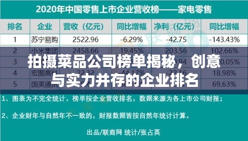 拍攝菜品公司榜單揭秘，創(chuàng)意與實力并存的企業(yè)排名