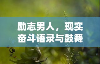勵志男人，現(xiàn)實奮斗語錄與鼓舞人心圖片分享