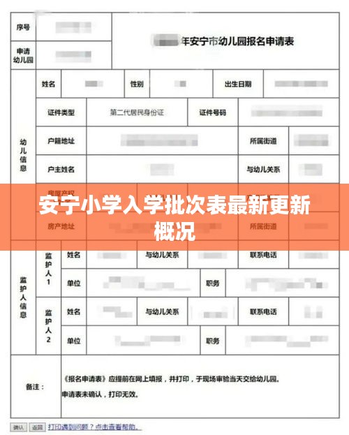 安寧小學(xué)入學(xué)批次表最新更新概況