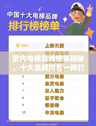 室內(nèi)電梯品牌榜單揭秘，十大品牌排名一網(wǎng)打盡！