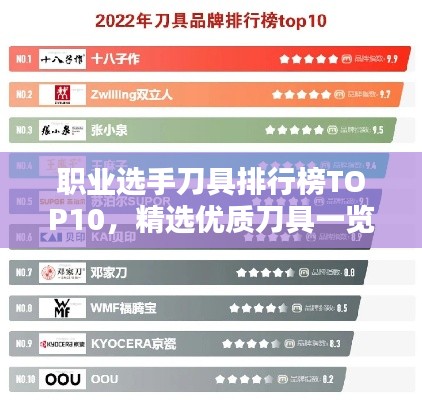 職業(yè)選手刀具排行榜TOP10，精選優(yōu)質(zhì)刀具一覽