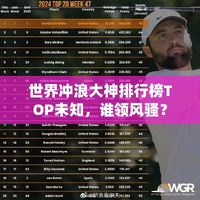世界沖浪大神排行榜TOP未知，誰領(lǐng)風(fēng)騷？