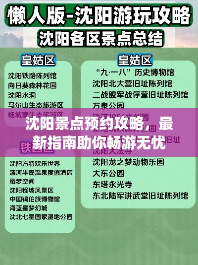 沈陽景點預約攻略，最新指南助你暢游無憂