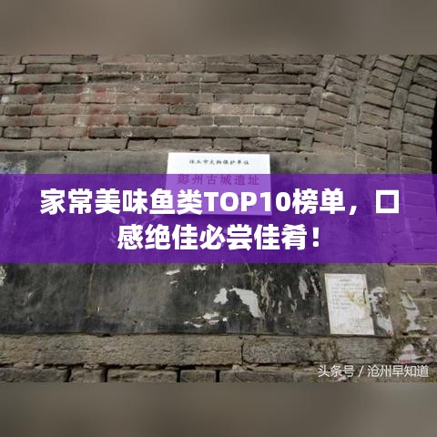 家常美味魚類TOP10榜單，口感絕佳必嘗佳肴！
