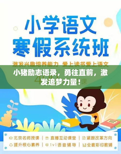 小豬勵(lì)志語(yǔ)錄，勇往直前，激發(fā)追夢(mèng)力量！