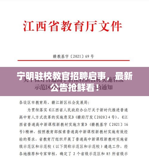 寧明駐校教官招聘啟事，最新公告搶鮮看！