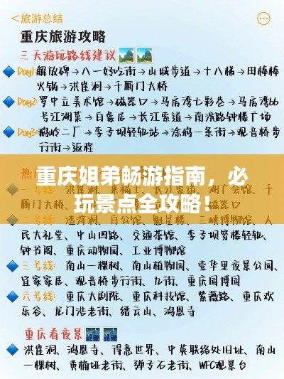 重慶姐弟暢游指南，必玩景點(diǎn)全攻略！