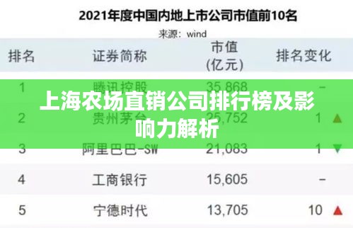 上海農(nóng)場直銷公司排行榜及影響力解析