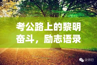考公路上的黎明奮斗，勵志語錄喚醒你的每一個清晨